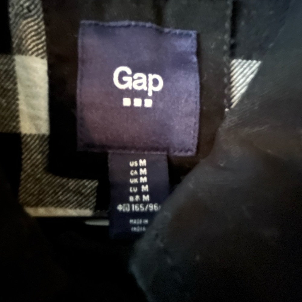 ✅ GAP Classic Black Jacket twill Utility, Size Medium - Picture 9 of 9